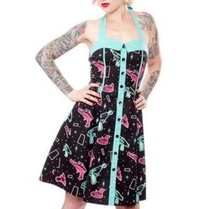 Sourpuss Ray Gun Halter Dress size L